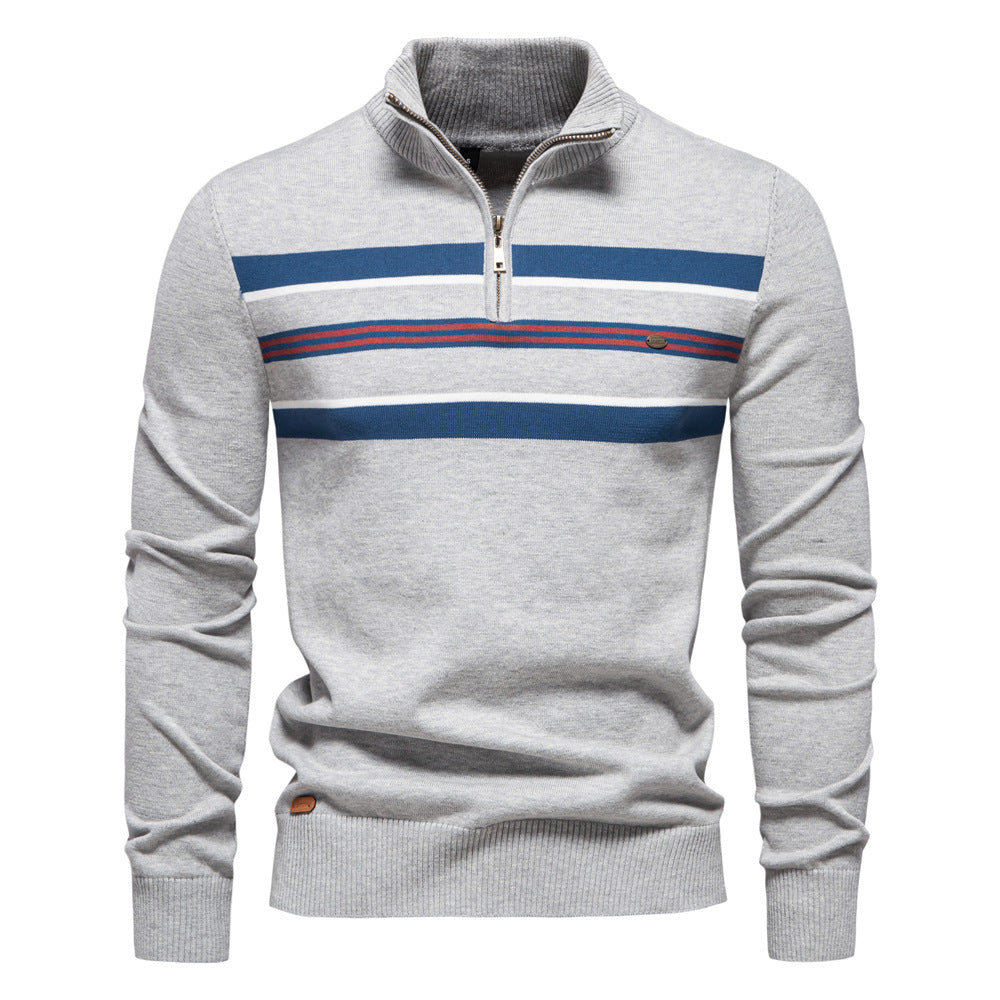 Marcus™ - Striped Quarter-Zip Sweater