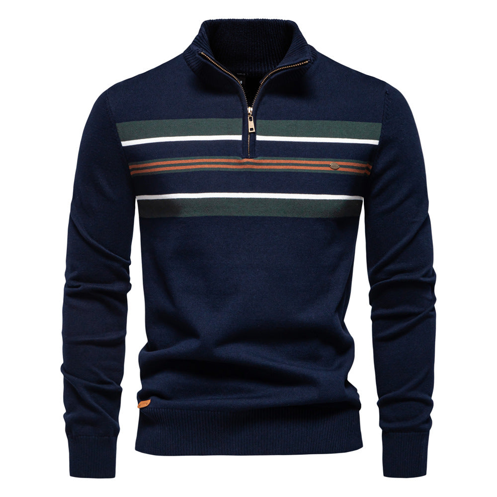 Marcus™ - Striped Quarter-Zip Sweater