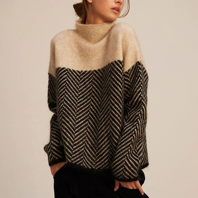 Isla™ - Chevron Turtleneck Sweater