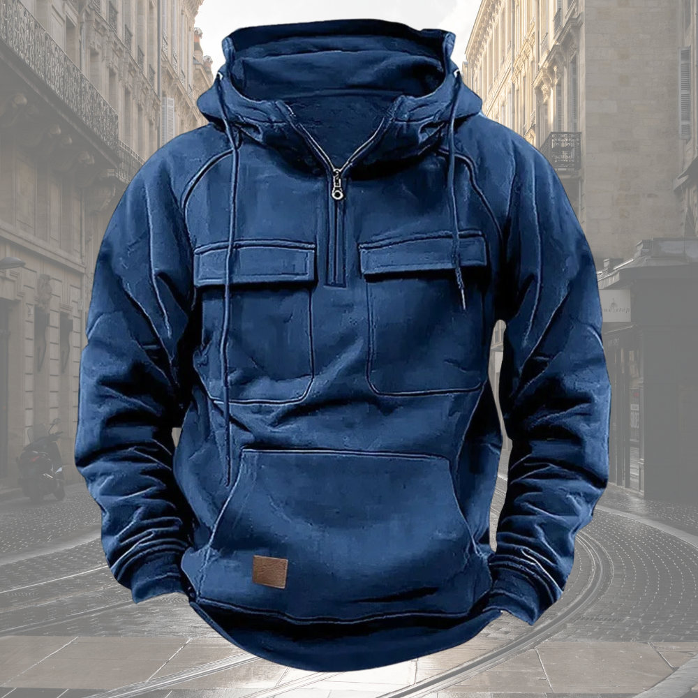 Theo™ - Vintage Pocket Hoodie