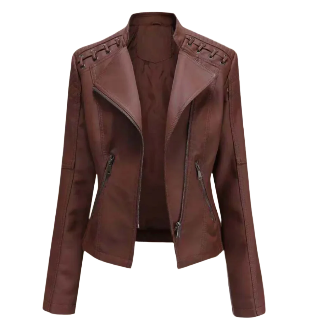 Leah™ - Elegant Leather Jacket