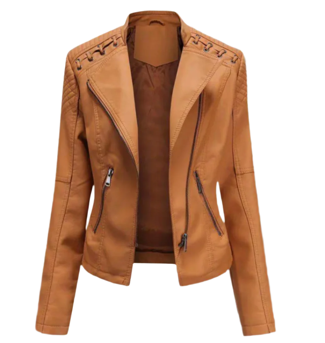 Leah™ - Elegant Leather Jacket