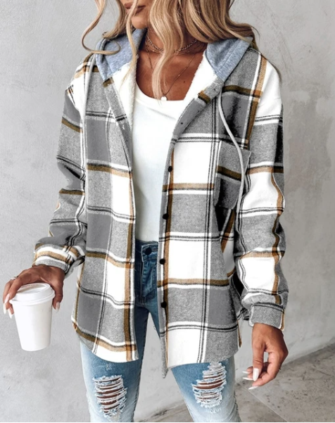 Harper™ - Plaid Hoodie Jacket