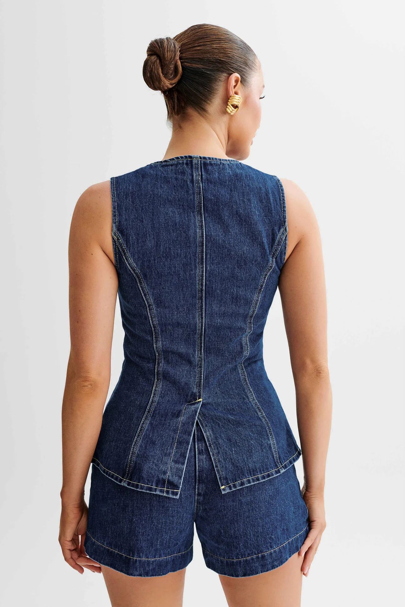 Evelina™ - Sleeveless Denim Set