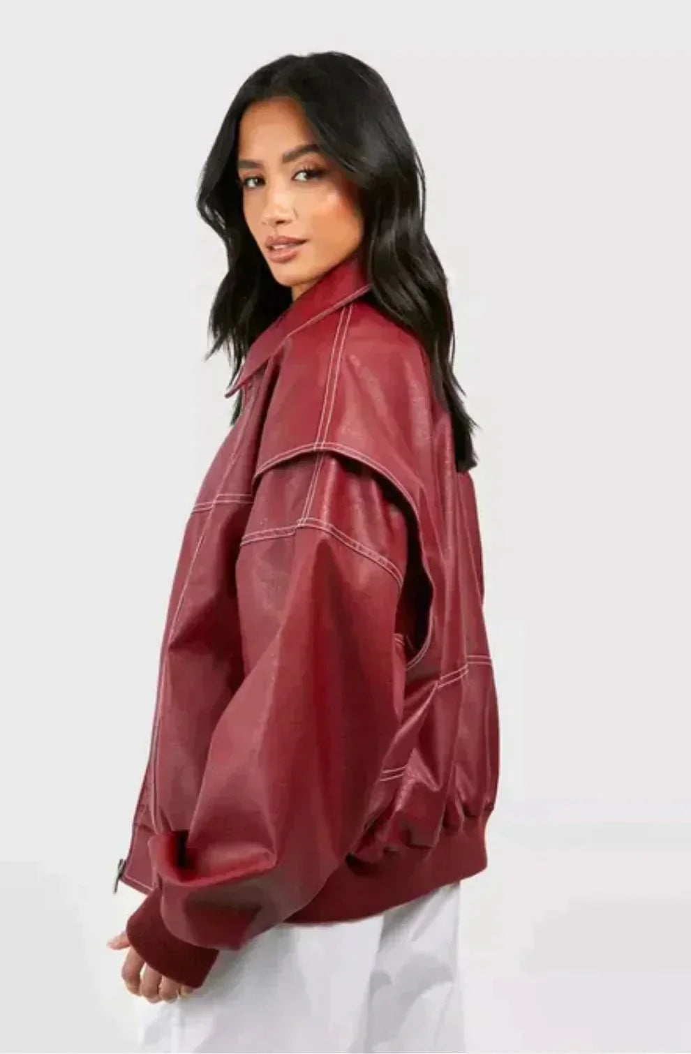 Lily™ - Oversized Leather Jacket