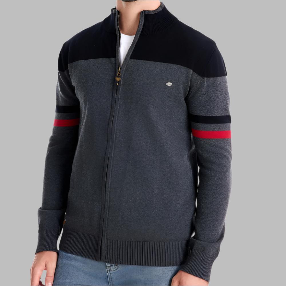 Ryan™ - Striped Zip Sweater