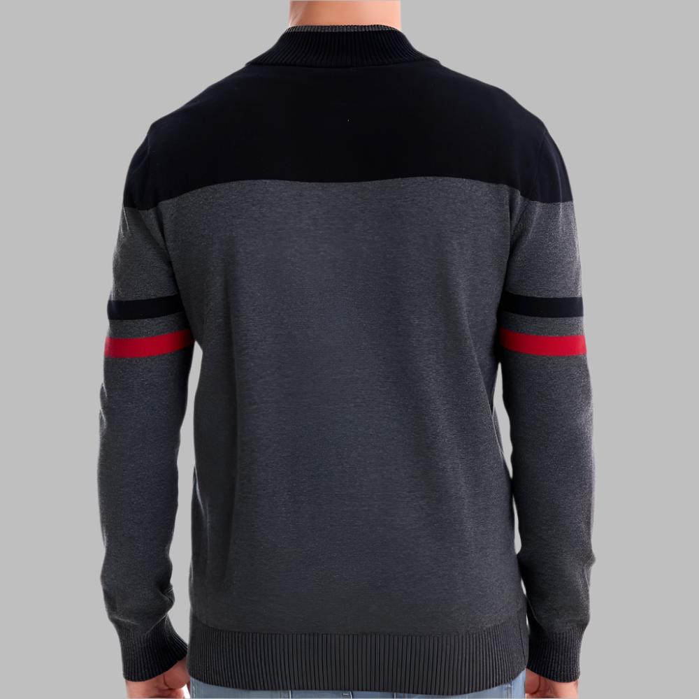 Ryan™ - Striped Zip Sweater